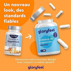 Complexe de Magnésium, 5 Formes de Qualité Supérieure, Dicitrate de Magnésium, Oxyde, Bisglycinate, Malate & Ascorbate, Sourc