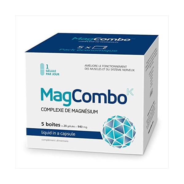 MagCombo – Magnésium pur concentré . formule huileuse spéciale pour une absorption optimale, enrichie en vitamines B2, В6, 