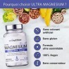 ULTRA Magnésium | Bisglycinate, Citrate et Malate de Magnésium Ultra-assimilables | 414mg/j 150 comprimés | Taurine et B6 | S