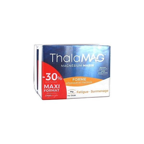 Forme Physique Et Mentale Magnesium Marin 2X60 Gelules Thalamag