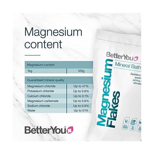 Better You Magnesium Flocons pour Bains 1 kg