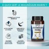 Magnésium Marin - Vitamine B6 | Fatigue - Stress - Sommeil | 300 mg/j | 120 Gélules | 4 mois de cure | Fabriqué en France