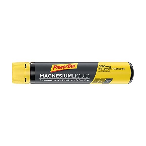 Powerbar Magnesium Liquid Ampollas 20X25ml - Complément alimentaire avec 250 mg de Magnésium