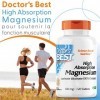 Doctors Best, High Absorption Magnesium, 100% Chélaté avec TRAACS, avec Glycine et Lysine, 240 Comprimés végétaliens, Testés