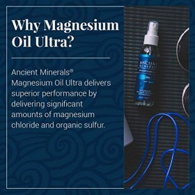 Magnesium Oil Ultra, with OptiMSM 8oz - Ancient Minerals