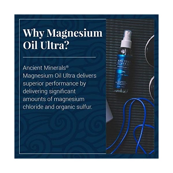 Magnesium Oil Ultra, with OptiMSM 8oz - Ancient Minerals