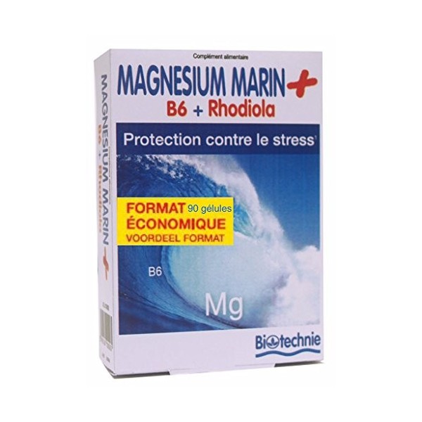 BIOTECHNIE Magnésium marin + Rhodiola - 90 gélules -