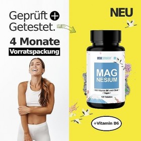 MBMGermany® Magnésium B6 [Hautement dosé] 2100 mg avec citrate + testé en laboratoire en Allemagne