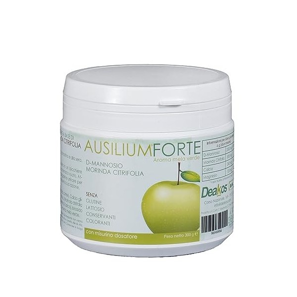 Deakos Ausilium Forte Pomme Vert 300 grammes- Avec D-Mannose et Morinda Citrifolia- Myorelaxant