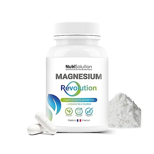 Nutrisolution I Magnésium Révolution I 60 Gélules Haute Absorption I Complément Alimentaire I 7 formes de Magnésium en une se