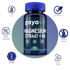 Magnésium + Vitamine B6, 90 gélules veg.