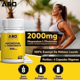 MagneLPure® Magnésium L-thréonate – Magnésium ultra absorbable – Améliore la mémoire et les capacités cognitives - Aide à la 