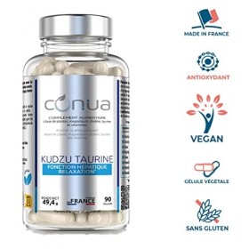 Kudzu Valériane Taurine Conua | FONCTION HEPATIQUE RELAXATION* | Choline, Magnésium Vitamines B1, B6 et B12 | Sans Additifs |