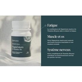 Magnesium | Magnesium Marin | Anti Stress Adulte | Vitamine B6 | 300 mg par Comprimé | Vegan | Anti-Fatigue | Haute Teneur | 