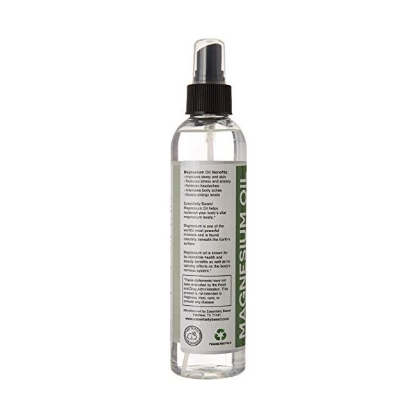 EB Huile de Magnesium Spray - Soutien Naturel Contre le Stress - Réduit Maux de Tête et Migraine - Aide au sommeil - Relaxant