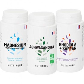 Nutripure Pack Stress Equilibre Et Sommeil • Magnésium Bisglycinate Ashwagandha Rhodiola Compléments Pour Récupérer Reprendre