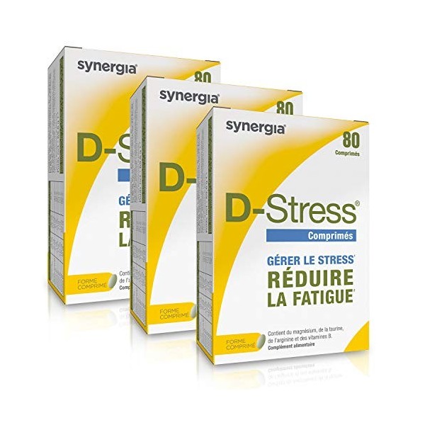 D-STRESS COMPRIMÉS Lot de 3 + Vitamine D Offerte | Magnésium de 3ème Génération + Taurine + Arginine + Vitamines B | Gère le 