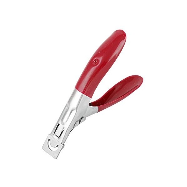 Ruilogod Métal Accueil manucure outil à ressort faux ongles art Conseils bord Cutter Coupe-Rouge