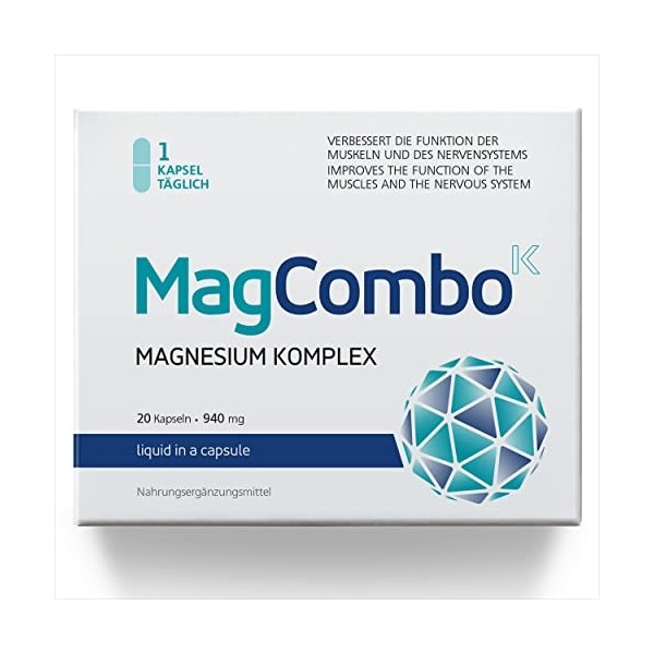 MagCombo lot de 3 – magnésium pur concentré, formule dhuile spéciale pour une absorption maximale, enrichie en vitamines В