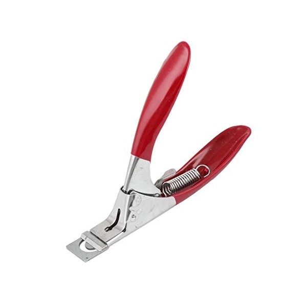 Ruilogod Métal Accueil manucure outil à ressort faux ongles art Conseils bord Cutter Coupe-Rouge