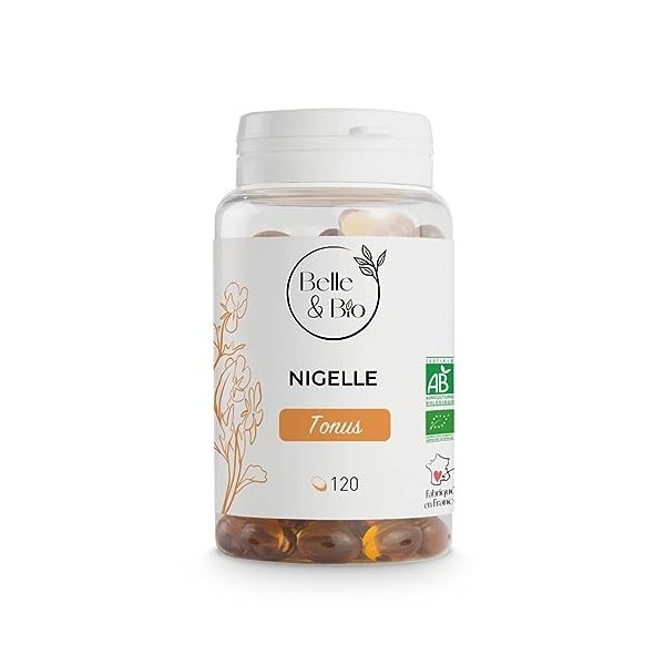 DÉFENSES NATURELLES - Huile de Nigelle Bio Certifée Ecocert Vitamines A, B et E - 120 capsules - Cure 2 mois - Complément Ali