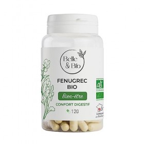 CONFORT DIGESTIF & FAVORISE LALLAITEMENT - Fenugrec Bio certifiées Ecocert - 120 gélules - Cure 1 mois - Complément Alimenta