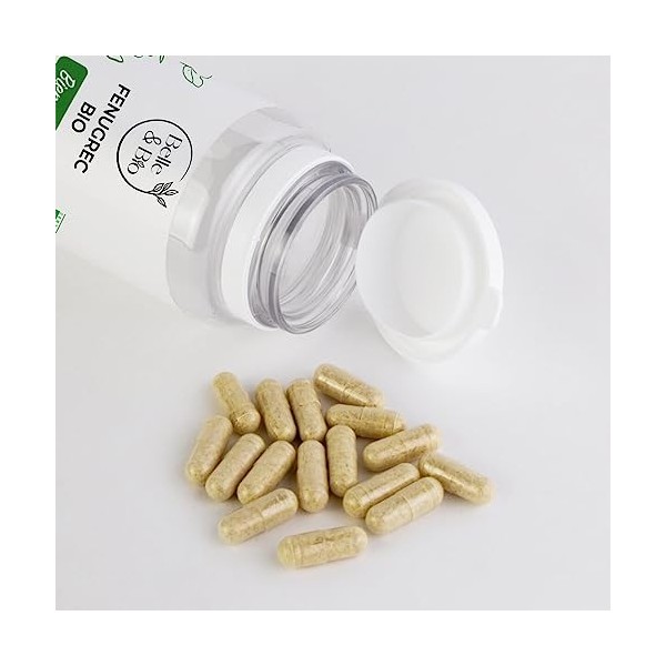 CONFORT DIGESTIF & FAVORISE LALLAITEMENT - Fenugrec Bio certifiées Ecocert - 120 gélules - Cure 1 mois - Complément Alimenta