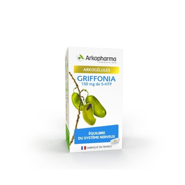 Arkogélules® Griffonia - Facilite la synthèse de sérotonine - Fonctionnement du système nerveux - Baisse de moral et périodes