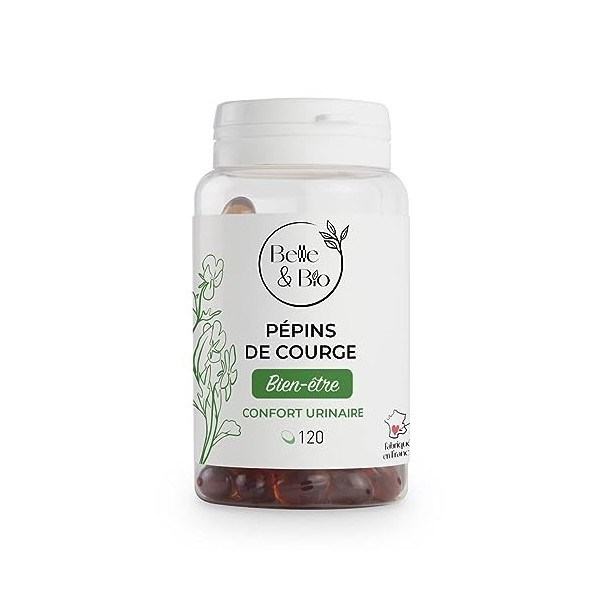 CONFORT URINAIRE MASCULIN - Pépins de courge - 120 capsules - Cure 1 mois - Fabriqué en France