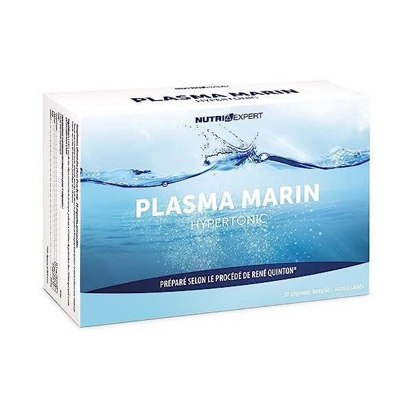 NUTRIEXPERT - Plasma Marin Hypertonic - Riche en minéraux et oligo-éléments - Action détoxifiante et dynamisante - Préparé se