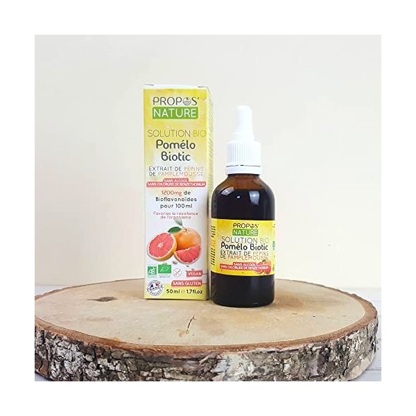 Extrait de Pamplemousse Bio - Pomelo Biotic - antioxydant naturel - Dosé à 1200 mg - ProposNature - 50 ml