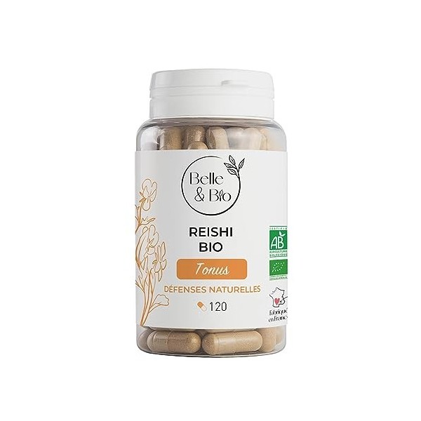 DEFENSES NATURELLES & TONUS - Reishi Bio - 120 Gélules 200 Mg/Gélule Immunité Certifié Bio Par Ecocert Fabriqué en France