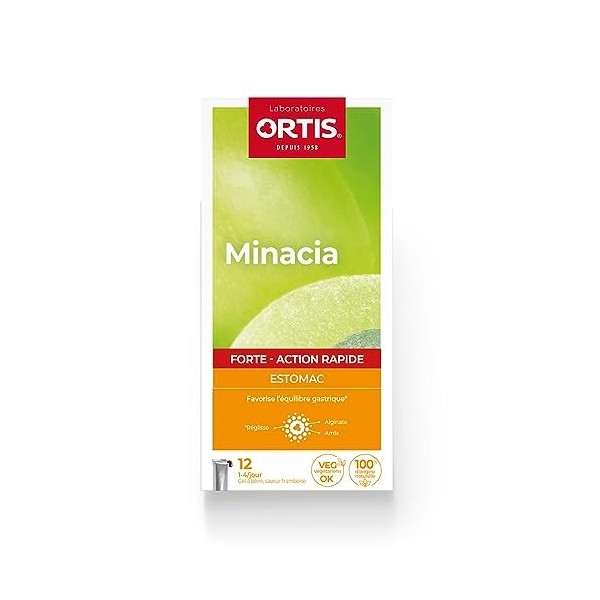 Ortis - MINACIA FORTE gel stick 12 x 12g - Estomac - Acidité - Amla - Action rapide