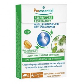 Puressentiel - Respiratoire - Pastilles Menthe Pin - A lextrait dErysimum - Apaise la gorge et cordes vocales fatiguées - 2
