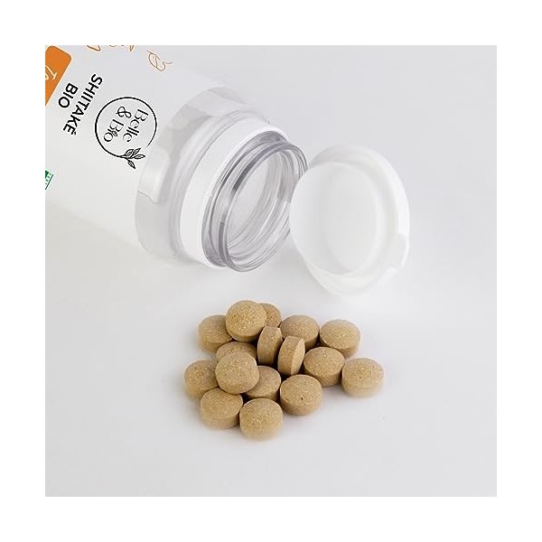 DEFENSES NATURELLES & IMMUNITE - Shiitake Bio 62.5 Mg/Comprimé - BOOST IMMUNITE Certifié Bio Par Ecocert - 120 comprimés. Fab