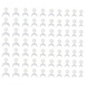 minkissy 500pcs Femmes Créatif Croissant Croissant Bouts dongles Afficher Morceaux dongle Decors des ongles