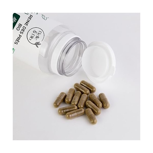 Belle&Bio Reine des Prés Bio 120 Gélules 200 Mg/Jour Détox Certifié Par Ecocert Fabriqué en France