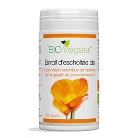 Phytosud Extrait dEscholtzia Bio titré en californidine pour la qualité du sommeil - 60 gélules - Fabrication Française