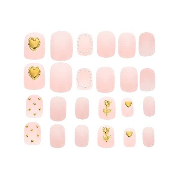 FRCOLOR 24pcs Girl Manucure Patchs Decors Nail Decors Nail Diy Patchs Nail Art Décors