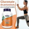 Now Foods, Potassium Gluconate Gluconate de Potassium , 99mg, 250 Comprimés végétaliens, Testé en Laboratoire, Sans Gluten, 