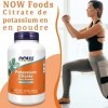 Now Foods, Potassium Citrate Citrate de Potassium , 340g de Poudre végétalienne, Testé en Laboratoire, Minéraux, Potassium, 