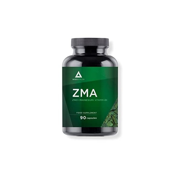 Bodyathlon- ZMA- Zinc Magnésium Vitamine B6– Complément sportif- Récupération musculaire- Prévient la fatigue- Système Immuni