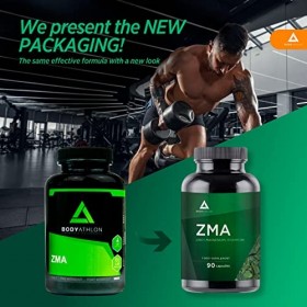 Bodyathlon- ZMA- Zinc Magnésium Vitamine B6– Complément sportif- Récupération musculaire- Prévient la fatigue- Système Immuni