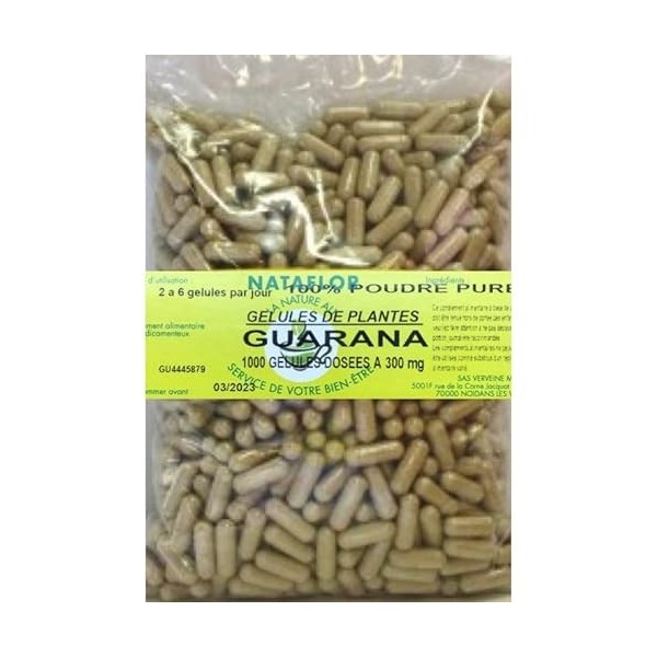 GELULES GUARANA 300 mg 1000 GELULES