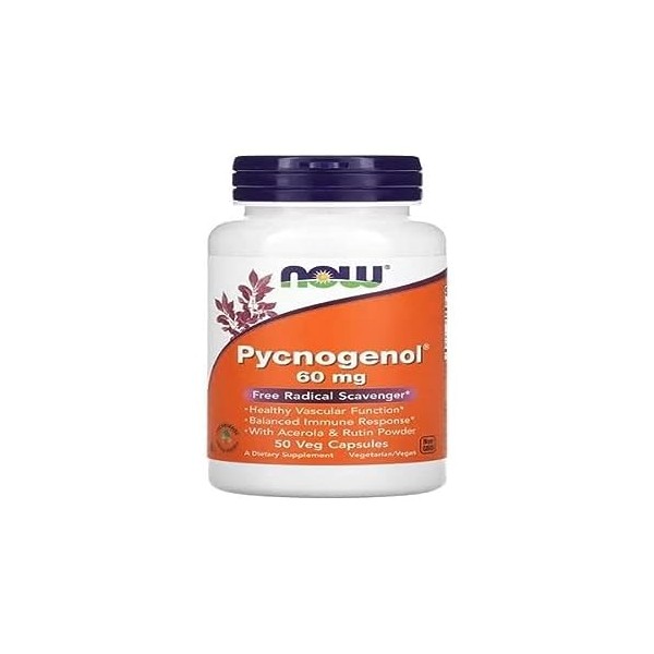 Now Foods Pycnogenol 60mg 50 gélules végétaliennes