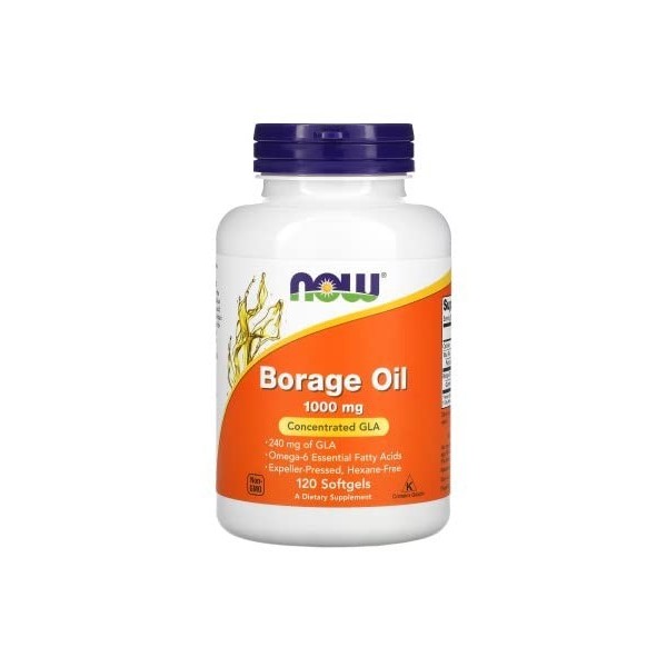 Now Foods Borage Oil huile de bourrache 1000 mg 120 gélules molles