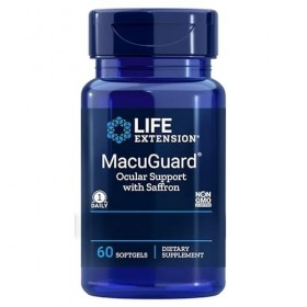 Life Extension, MacuGuard Ocular Support Soutien pour les Yeux , avec Lutéine, 60 Capsules molles, Testé en Laboratoire, San