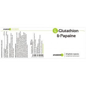 L - Glutathion et Papaïne * 400 mg / 60 gélules * Pureté garantie supérieure à 98 %