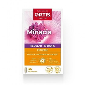 Ortis - Minacia Regular 36 Comprimés - Complément Alimentaire pour Apaiser lEstomac - Confort Gastrique et Digestif - 100% N