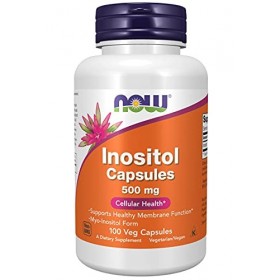 Now Foods, Inositol, 500 mg, 100 Gélules végétales, Testé en Laboratoire, Vitamine B8, Sans Gluten, Sans Soja, Végétarien